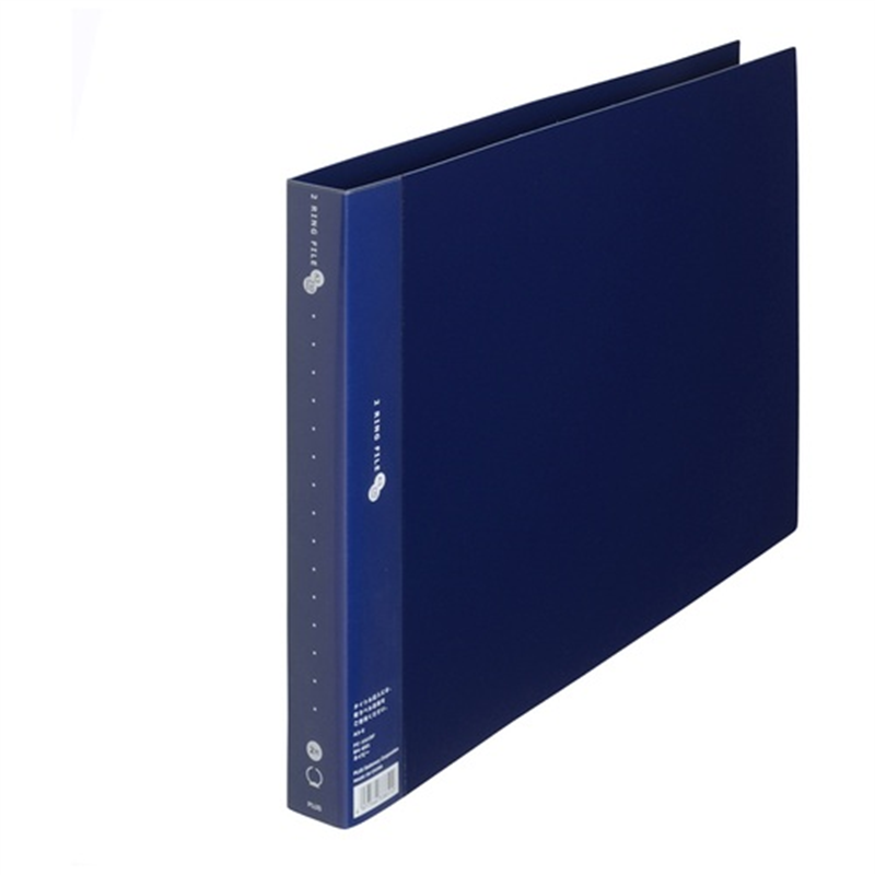 プラス 2リングファイルFC-161RF A3E 35mmネイビー 1個（ご注文単位1個）【直送品】