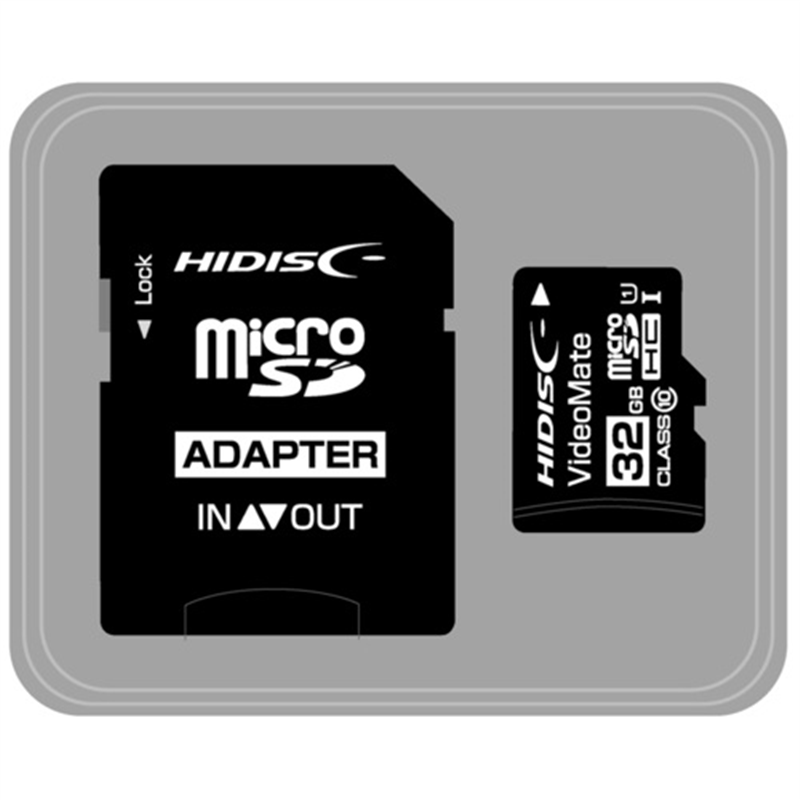 HIDISC ビデオ録画用microSDカード 32GB  1個（ご注文単位1個）【直送品】
