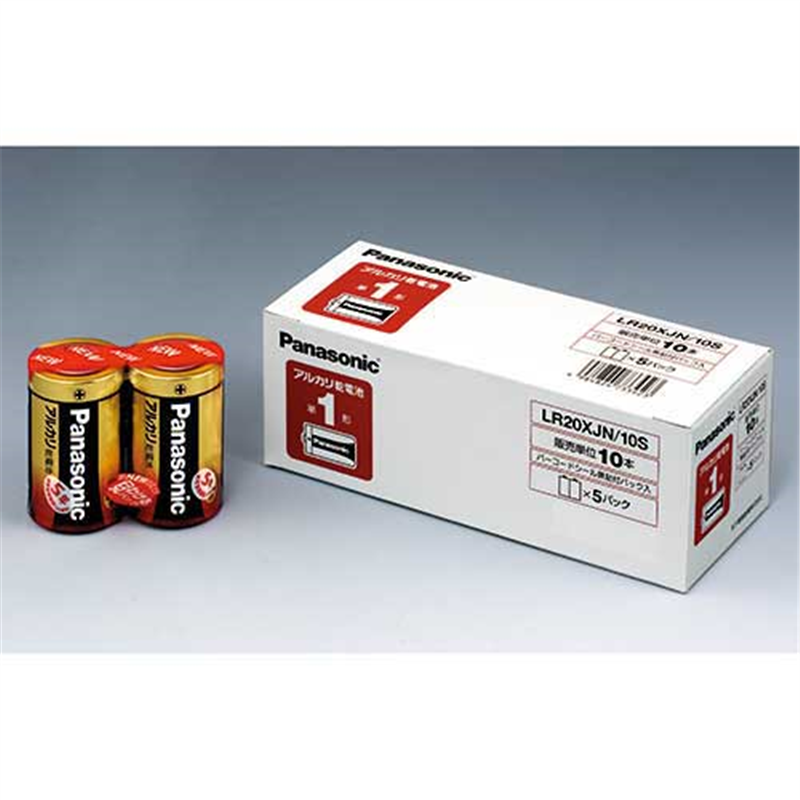 Panasonic アルカリ乾電池 単1 10本 LR20XJN/10S 1個(ご注文単位1個)【直送品】