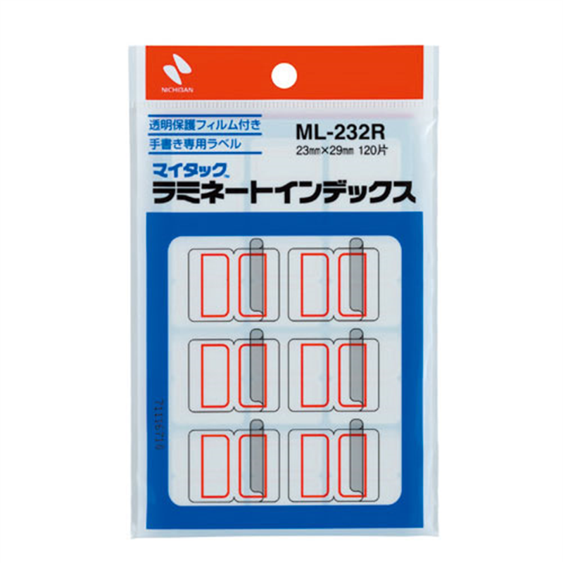 ニチバン ラミネートインデックス ML-232R 赤  1個（ご注文単位1個）【直送品】