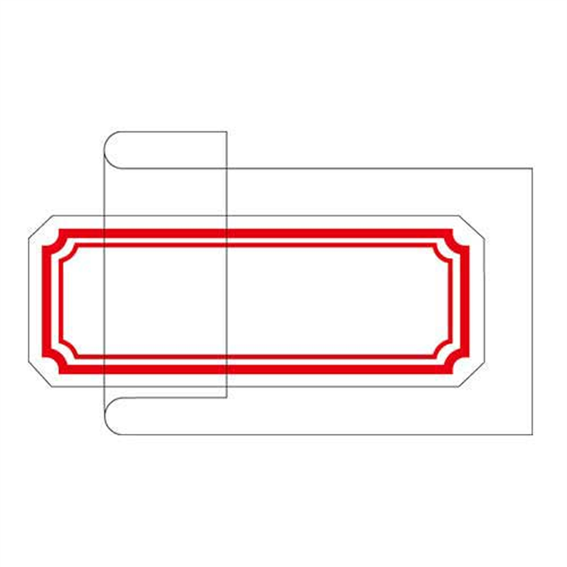 ニチバン マイタックラミネートラベル ML-203 赤枠 1個(ご注文単位1個)【直送品】