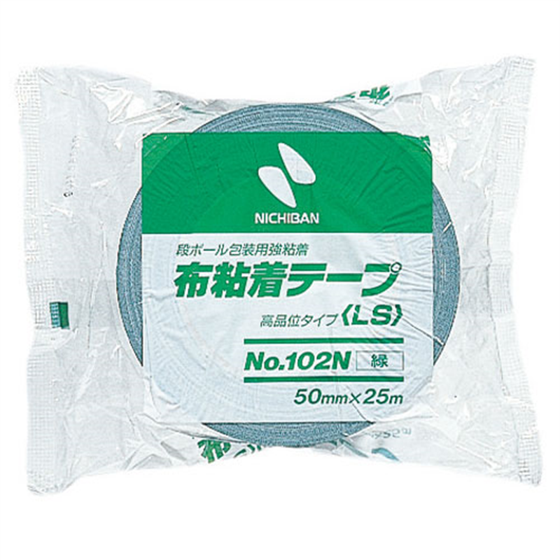 ニチバン カラー布テープ 102N-50 50mm×25m 緑 1個(ご注文単位1個)【直送品】