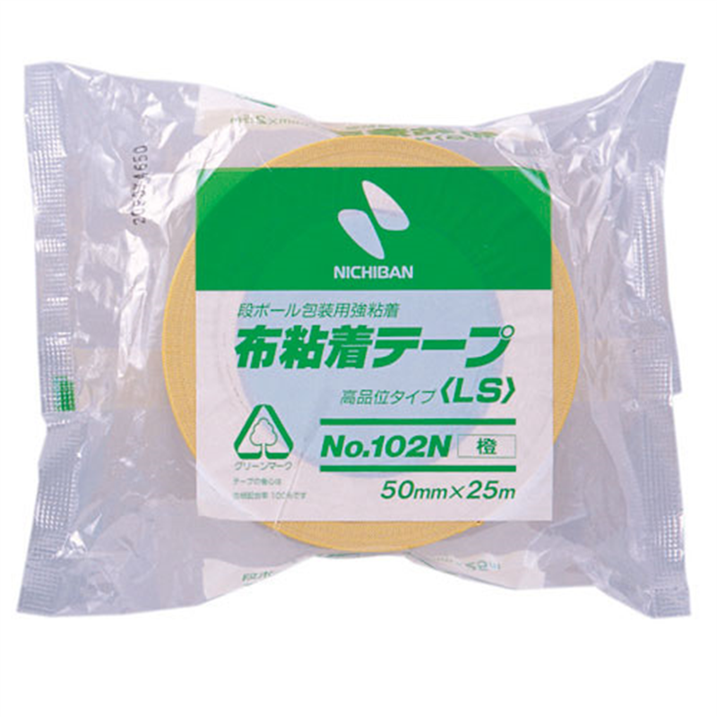 ニチバン カラー布テープ 102N-50 50mm×25m 橙  1個（ご注文単位1個）【直送品】