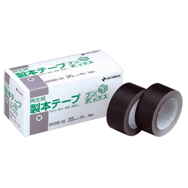 ニチバン 製本テープ BKBB-3519 35mm*10m 紺 5個入  1箱（ご注文単位1箱）【直送品】