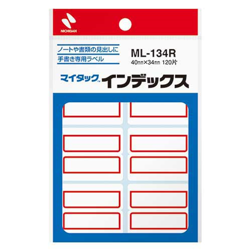ニチバン マイタックインデックス ML-134R 特大 赤 1個(ご注文単位1個)【直送品】
