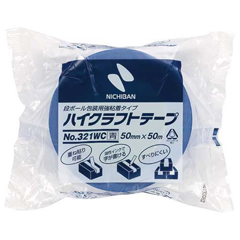 ニチバン ハイクラフトテープ321WC-50 50mm×50m青 1個(ご注文単位1個)【直送品】