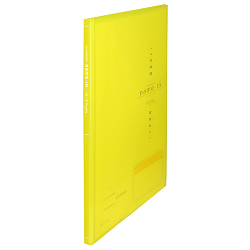 ビュートン クリヤーブックネームイン A4S 20Pイエロー 1個（ご注文単位1個）【直送品】