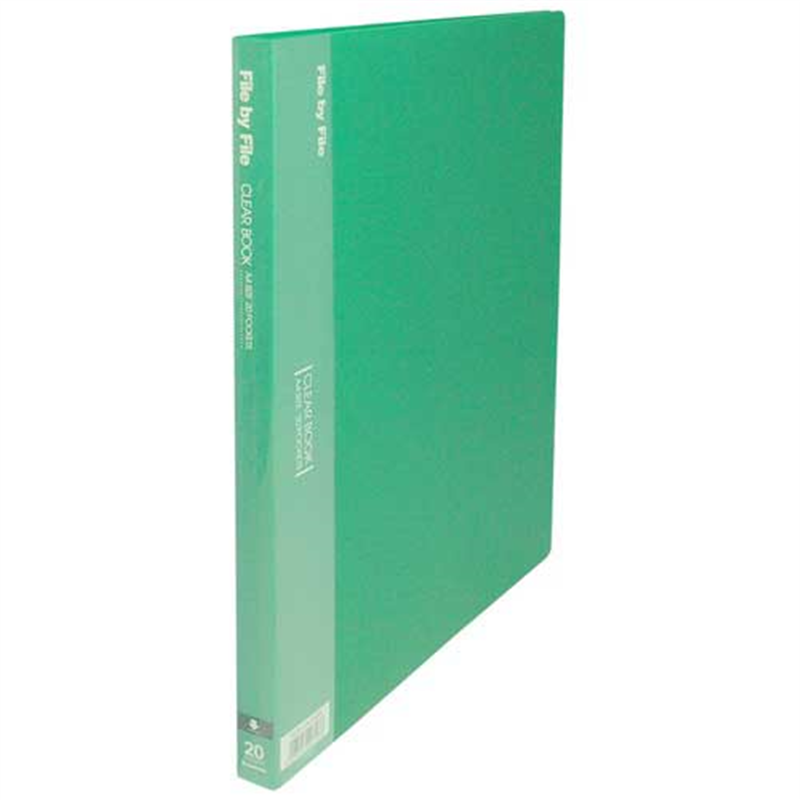 ビュートン クリヤーブック20P BCB-A4-20 A4S グリーン 1個(ご注文単位1個)【直送品】