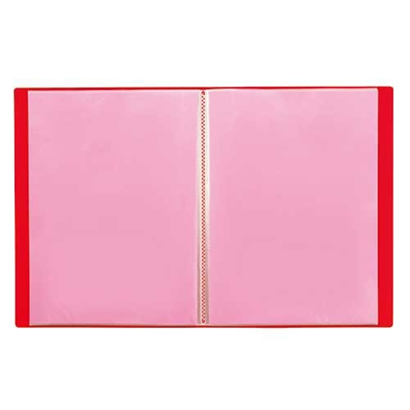 ビュートン クリヤーブック40P BCB-A4-40 A4S レッド  1個（ご注文単位1個）【直送品】