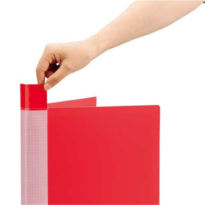 ビュートン クリヤーブック40P BCB-A4-40 A4S レッド  1個（ご注文単位1個）【直送品】