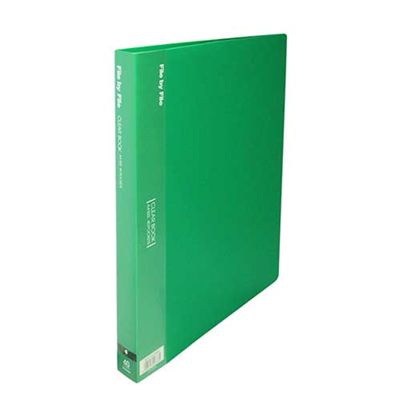 ビュートン クリヤーブック40P BCB-A4-40 A4S グリーン 1個(ご注文単位1個)【直送品】