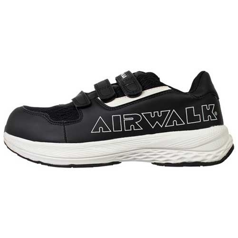 AIRWALK セーフティースニーカー ブラック 25.0cm 1個(ご注文単位1個)【直送品】