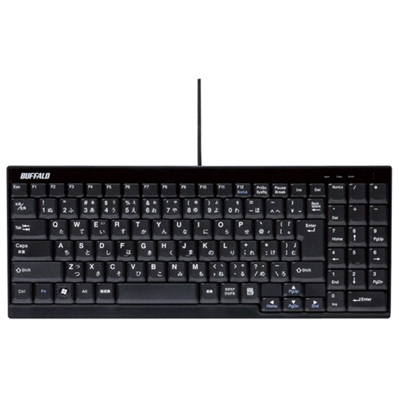 BUFFALO USB接続 スリムキーボード BSKBU14BK  1個（ご注文単位1個）【直送品】