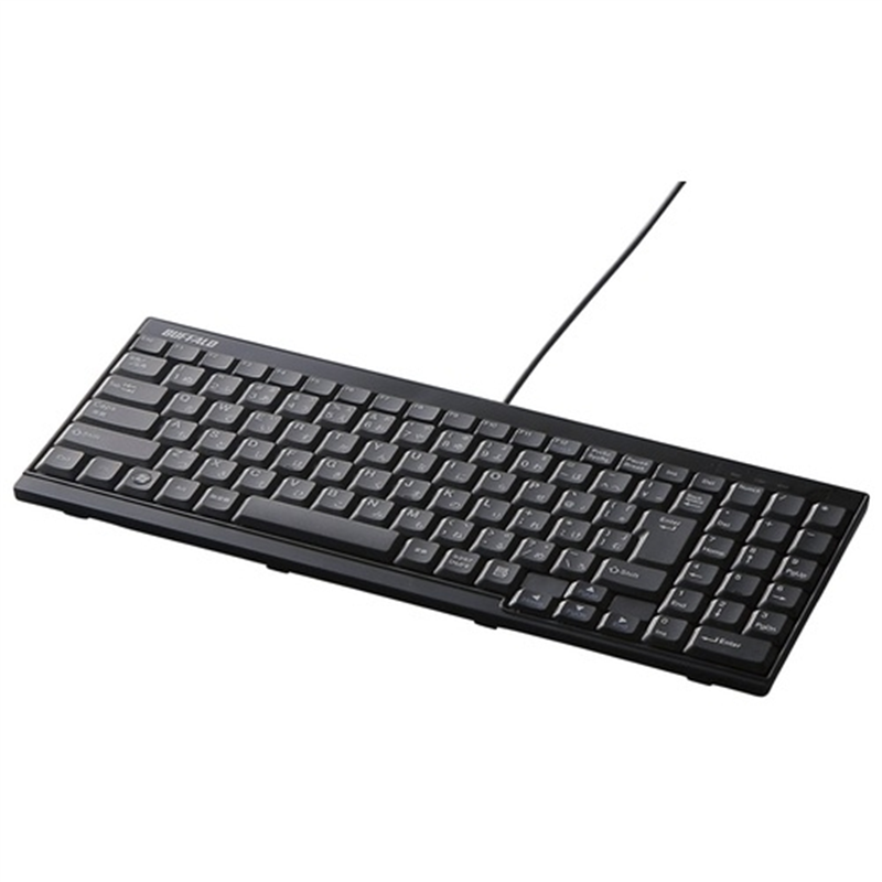 BUFFALO USB接続 スリムキーボード BSKBU14BK  1個（ご注文単位1個）【直送品】