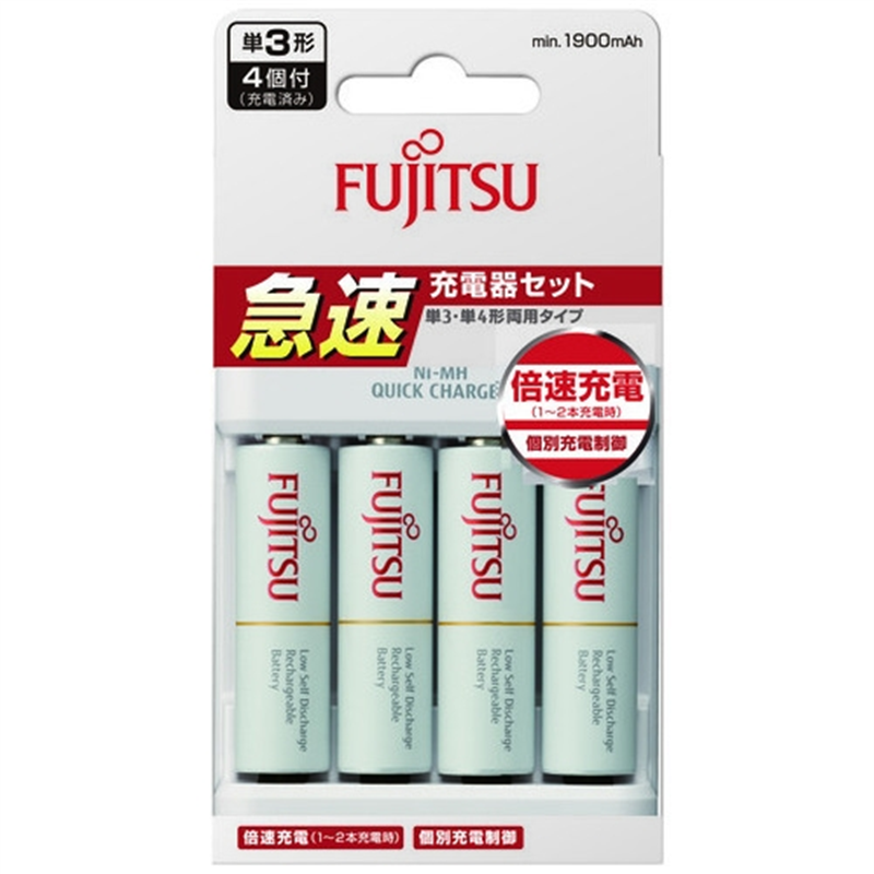 FDK 急速充電器単3形充電池4本 FCT344FXJST(FX) 1個(ご注文単位1個)【直送品】