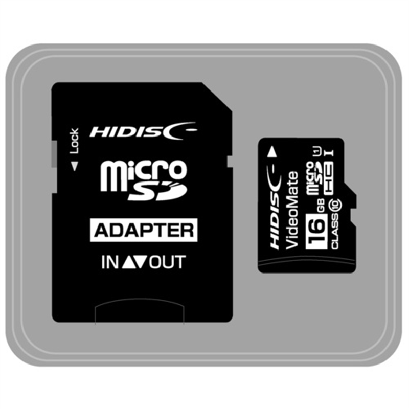 HIDISC ビデオ録画用microSDカード 16GB  1個（ご注文単位1個）【直送品】