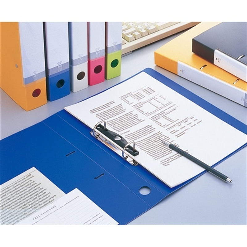 LIHIT LAB. D型リングファイル G2240-8 A4S 56mm 青 1個(ご注文単位1個)【直送品】