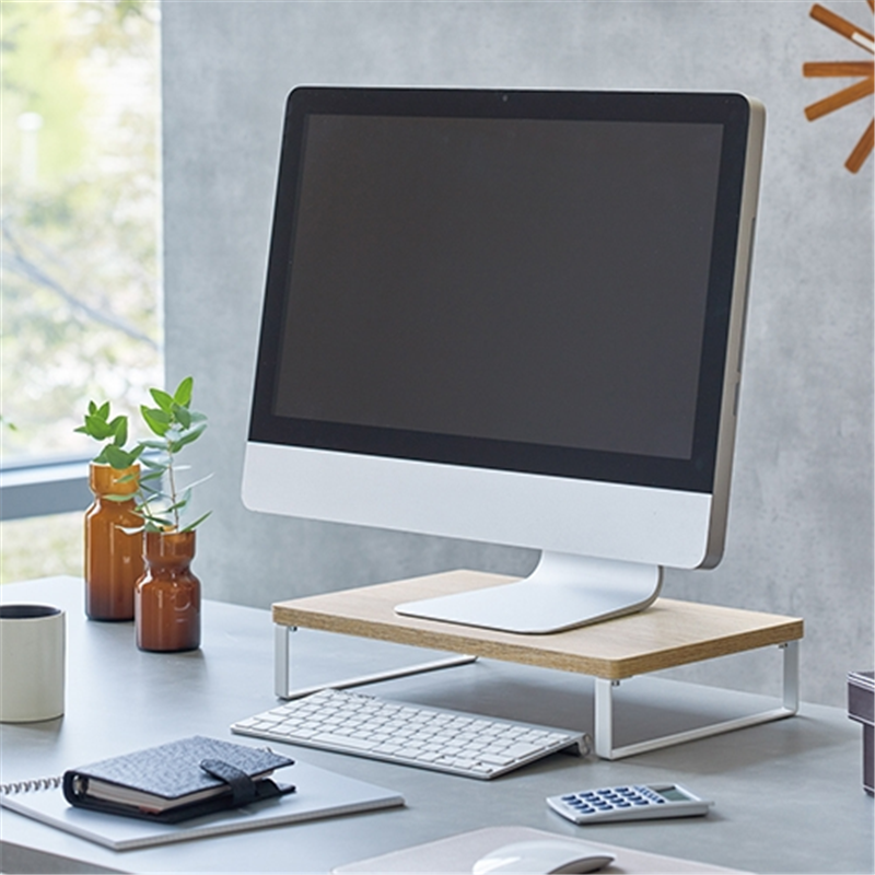 LIHIT LAB. MDF机上台 幅390mm A8003-35 ナチュラル 1個（ご注文単位1個）【直送品】