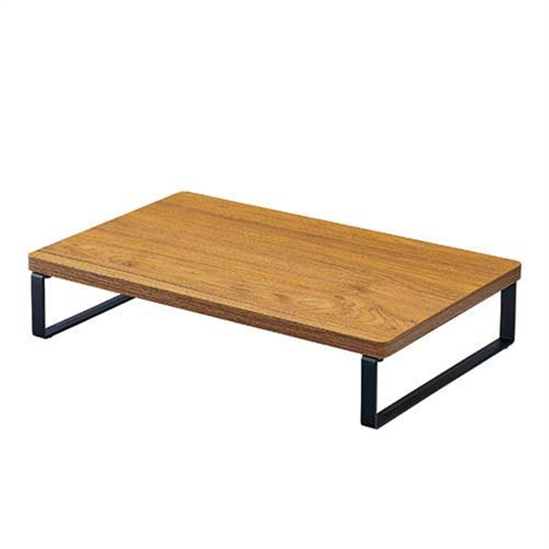 LIHIT LAB. MDF机上台 幅390mm A8003-9 ブラウン  1個（ご注文単位1個）【直送品】