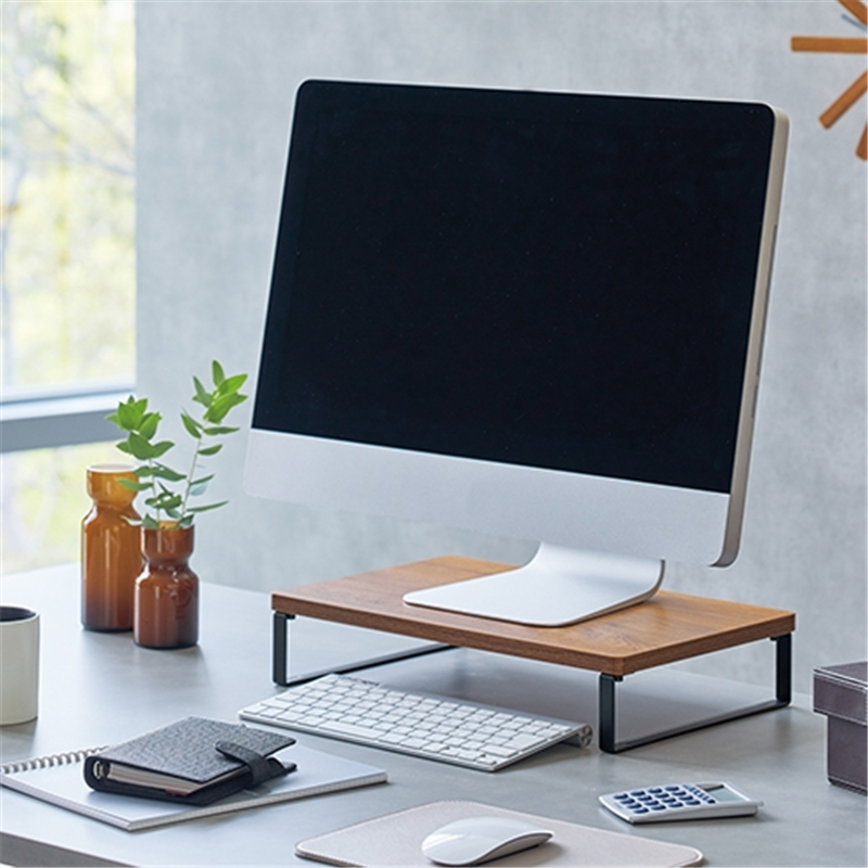 LIHIT LAB. MDF机上台 幅390mm A8003-9 ブラウン 1個(ご注文単位1個)【直送品】