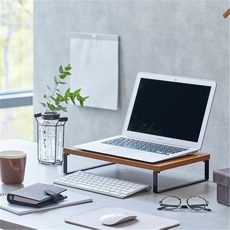 LIHIT LAB. MDF机上台 幅390mm A8003-9 ブラウン 1個(ご注文単位1個)【直送品】