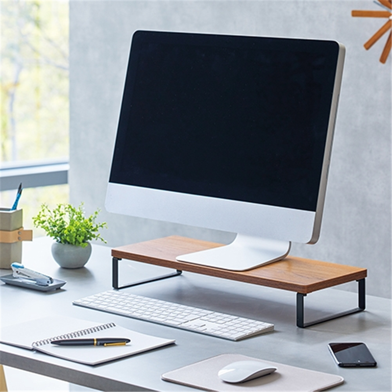 LIHIT LAB. MDF机上台 幅500mm A8002-9 ブラウン 1個(ご注文単位1個)【直送品】