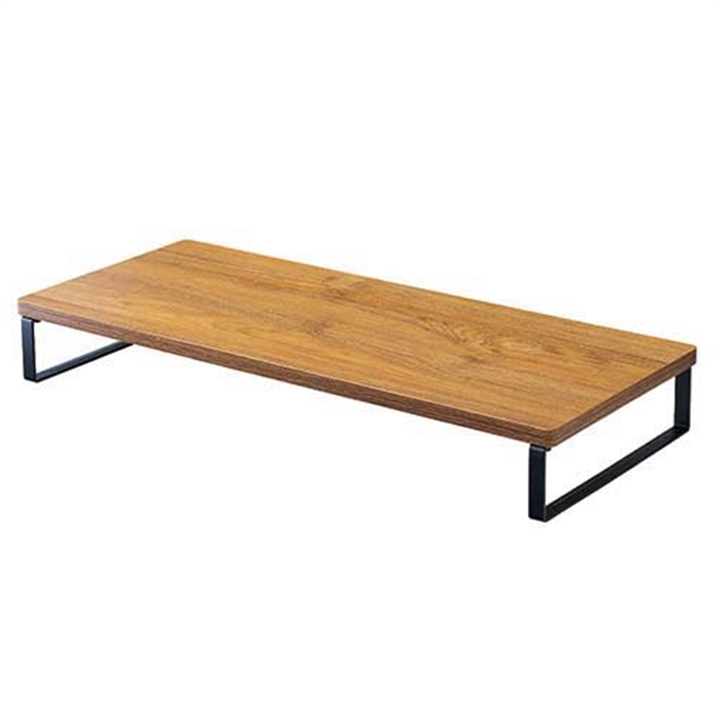 LIHIT LAB. MDF机上台 幅590mm A8001-9 ブラウン  1個（ご注文単位1個）【直送品】