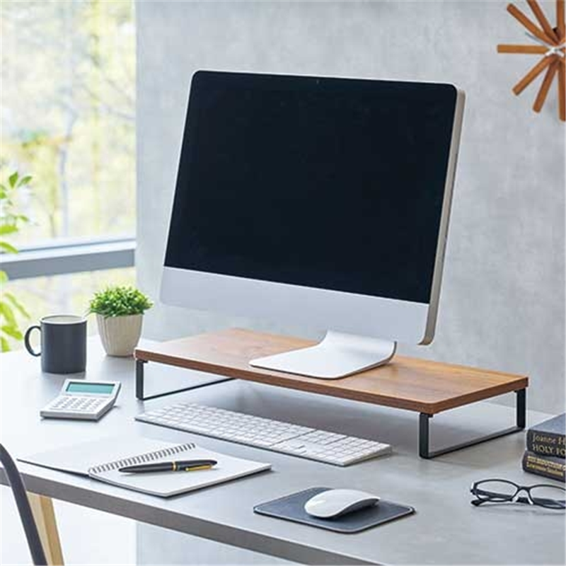 LIHIT LAB. MDF机上台 幅590mm A8001-9 ブラウン 1個(ご注文単位1個)【直送品】