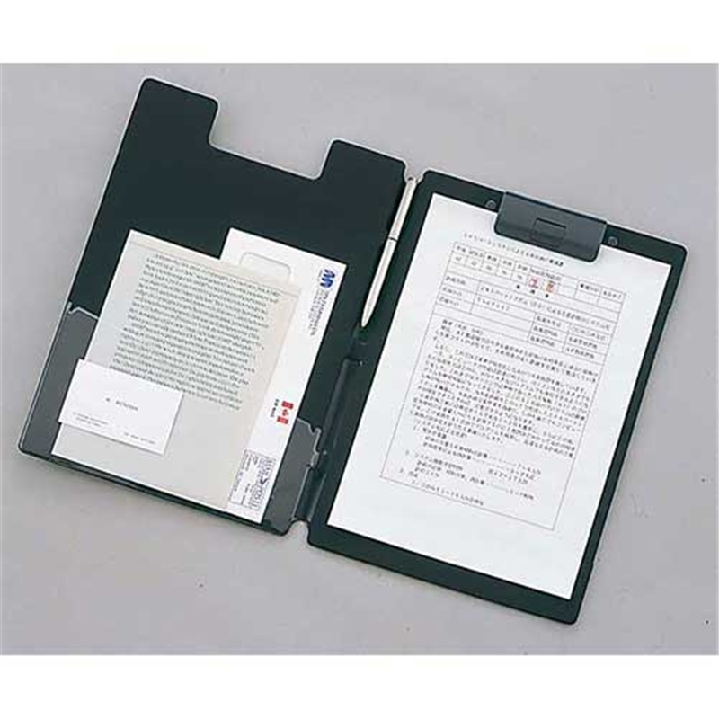 LIHIT LAB. クリップファイル F-2660-24 A4 黒  1個（ご注文単位1個）【直送品】