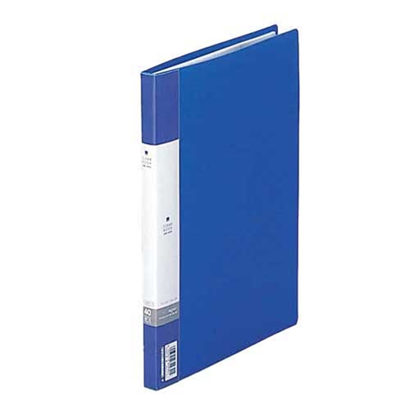 LIHIT LAB. クリヤーブック G3407-8 B5/B4 40P 青  1個（ご注文単位1個）【直送品】