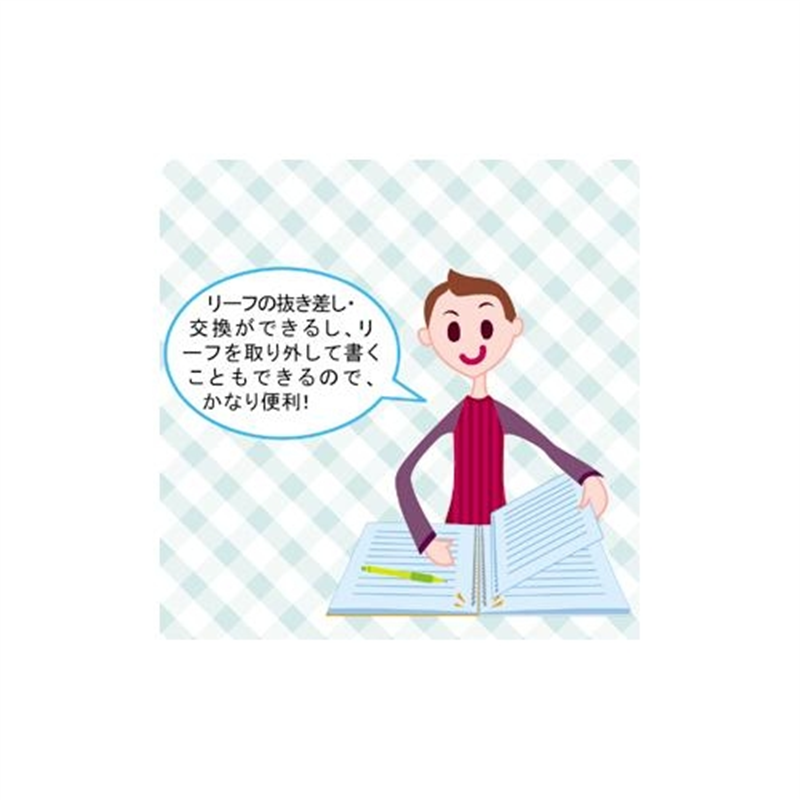 LIHIT LAB. ツイストリング・ノートA5B罫リーフ N-1650 1個(ご注文単位1個)【直送品】