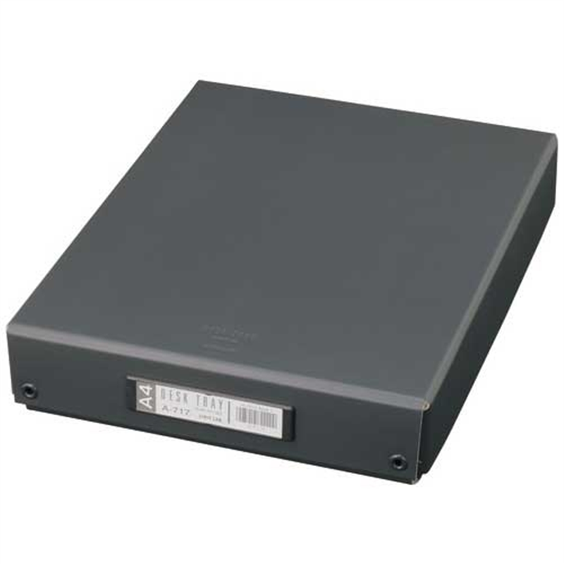 LIHIT LAB. デスクトレー A-717 A4 ブラック  1個（ご注文単位1個）【直送品】