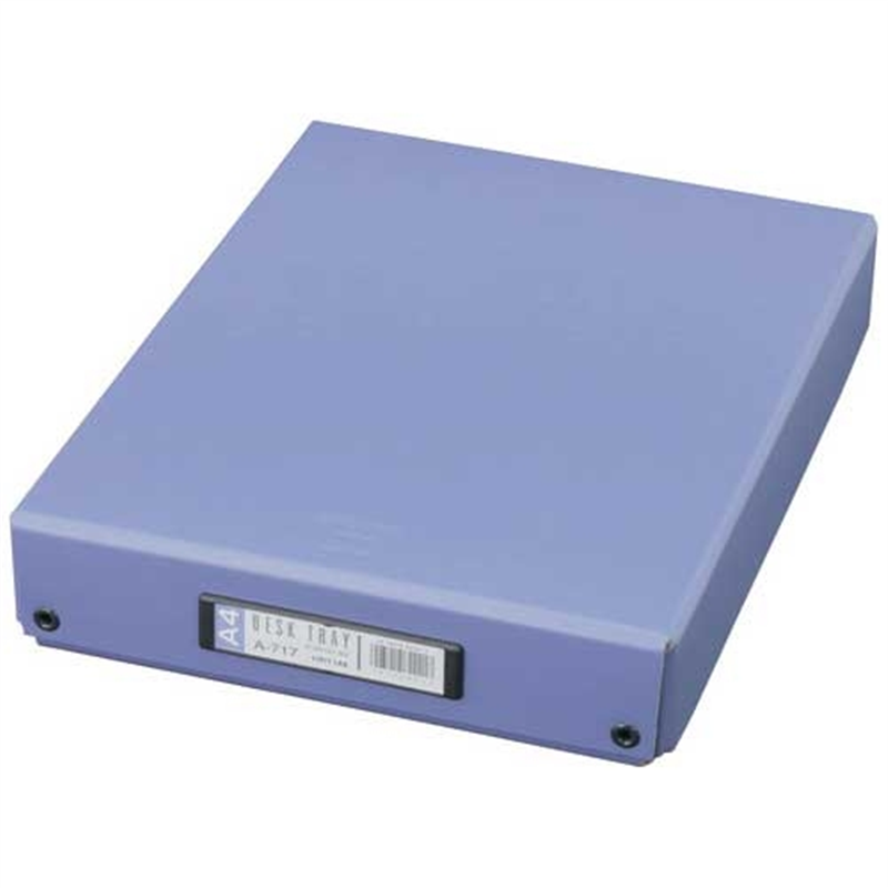 LIHIT LAB. デスクトレー A-717 A4 ブルーバイオレット 1個（ご注文単位1個）【直送品】