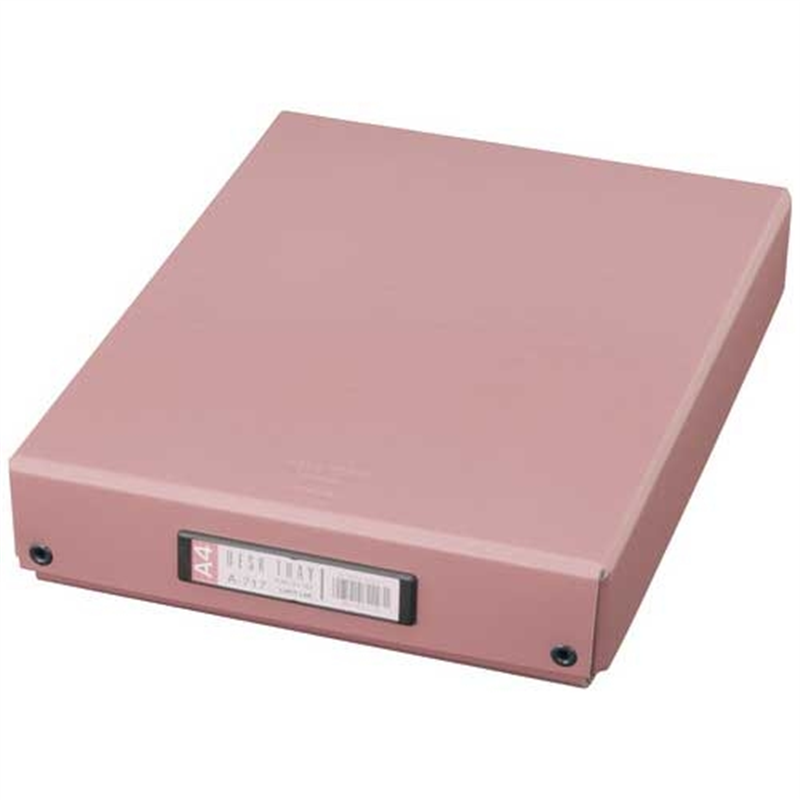 LIHIT LAB. デスクトレー A-717 A4 ローズピンク  1個（ご注文単位1個）【直送品】