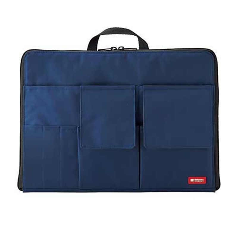 LIHIT LAB. バッグ イン バッグ ワイドA4 A-7559-11 藍 1個(ご注文単位1個)【直送品】