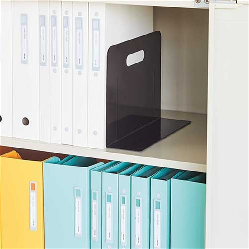 LIHIT LAB. ブックエンド・ワイド A7352-24 黒  1個（ご注文単位1個）【直送品】