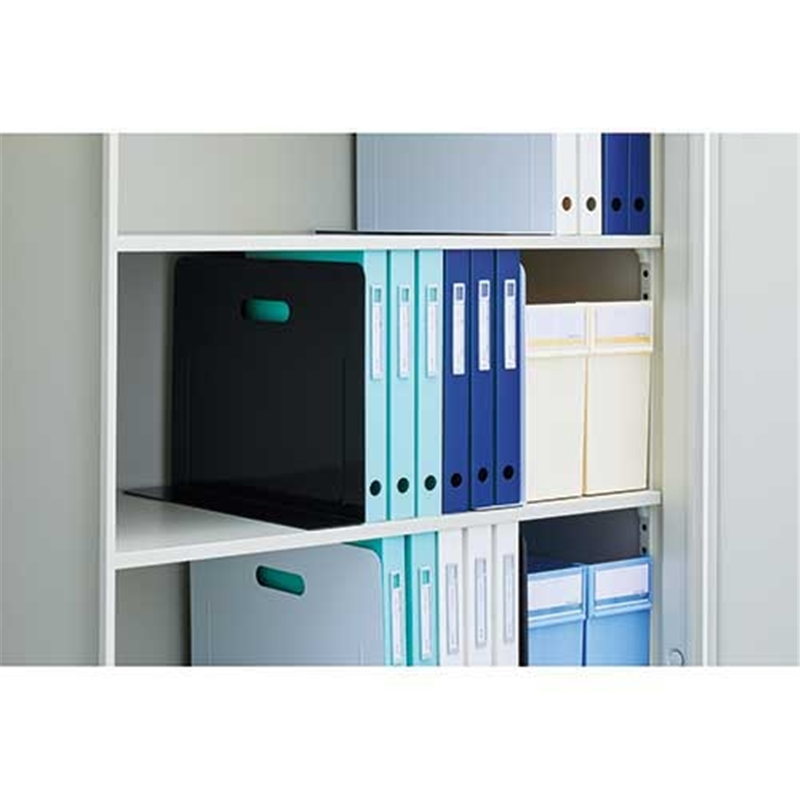 LIHIT LAB. ブックエンドスーパーワイドA-7353-0白  1個（ご注文単位1個）【直送品】