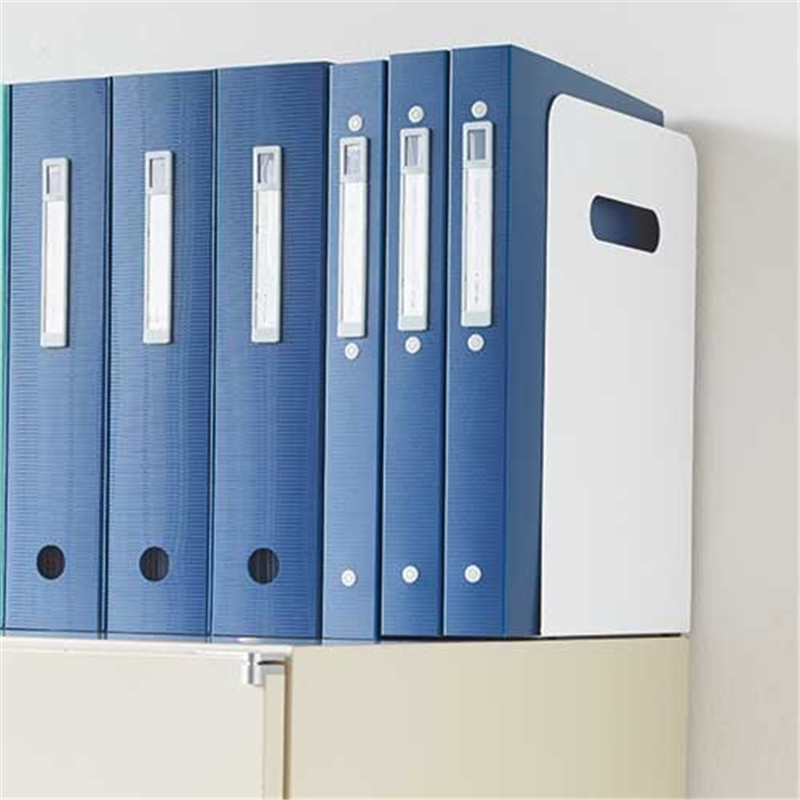 LIHIT LAB. ブックエンドマグネット付 ハイタイプ 白 1個(ご注文単位1個)【直送品】