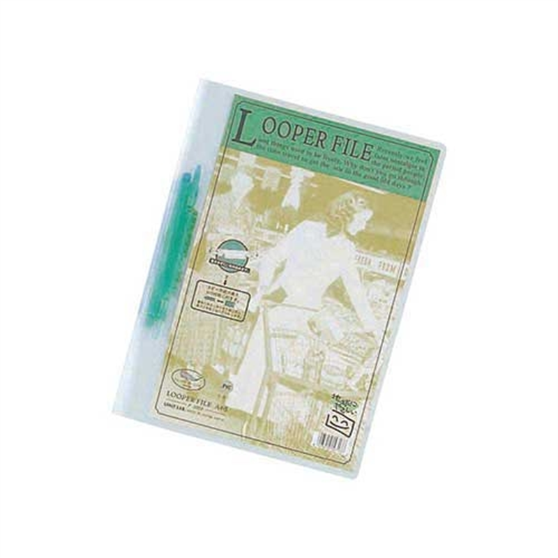 LIHIT LAB. ルーパーファイル F-3006 A4S 緑  1個（ご注文単位1個）【直送品】