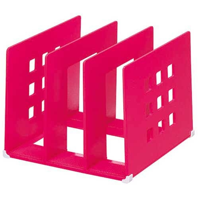 LIHIT LAB. 仕切りラックL A-7321-3 赤  1個（ご注文単位1個）【直送品】