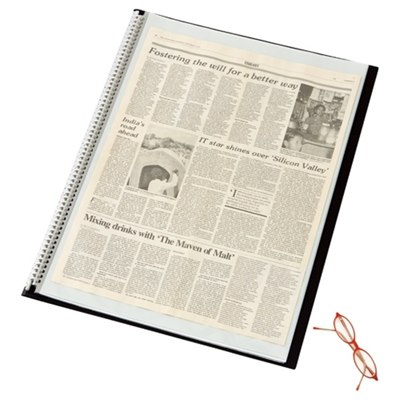 LIHIT LAB. クリヤーブック交換式 N5051-24 A2S 黒  1個（ご注文単位1個）【直送品】