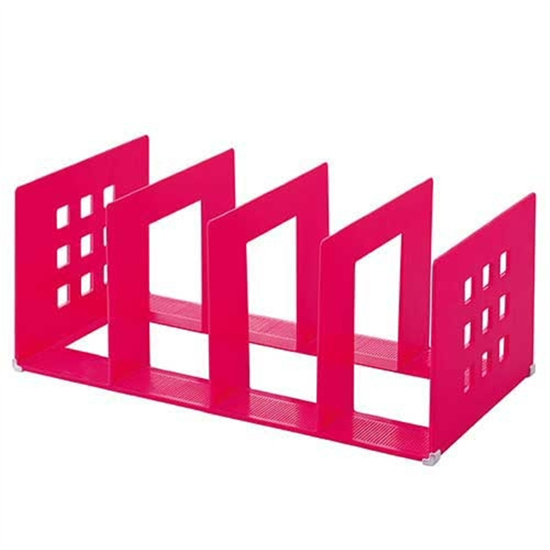 LIHIT LAB. 仕切りラック390mm A-7322-3 赤  1個（ご注文単位1個）【直送品】