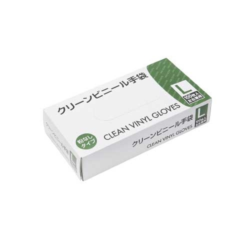 MISM クリーンビニール手袋 粉なし L 100枚  1個（ご注文単位1個）【直送品】