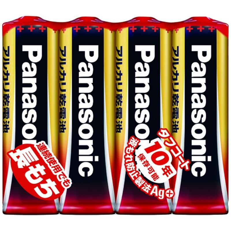 Panasonic アルカリ乾電池 単3 4本 LR6XJ/4SE 1個(ご注文単位1個)【直送品】