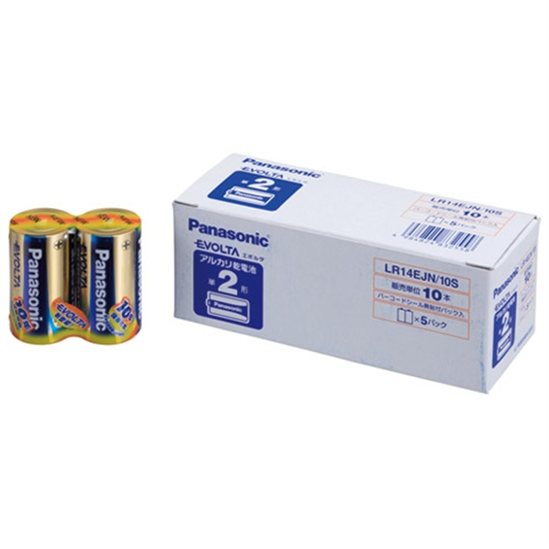 Panasonic エボルタ乾電池 単2 10本 LR14EJN10S  1個（ご注文単位1個）【直送品】