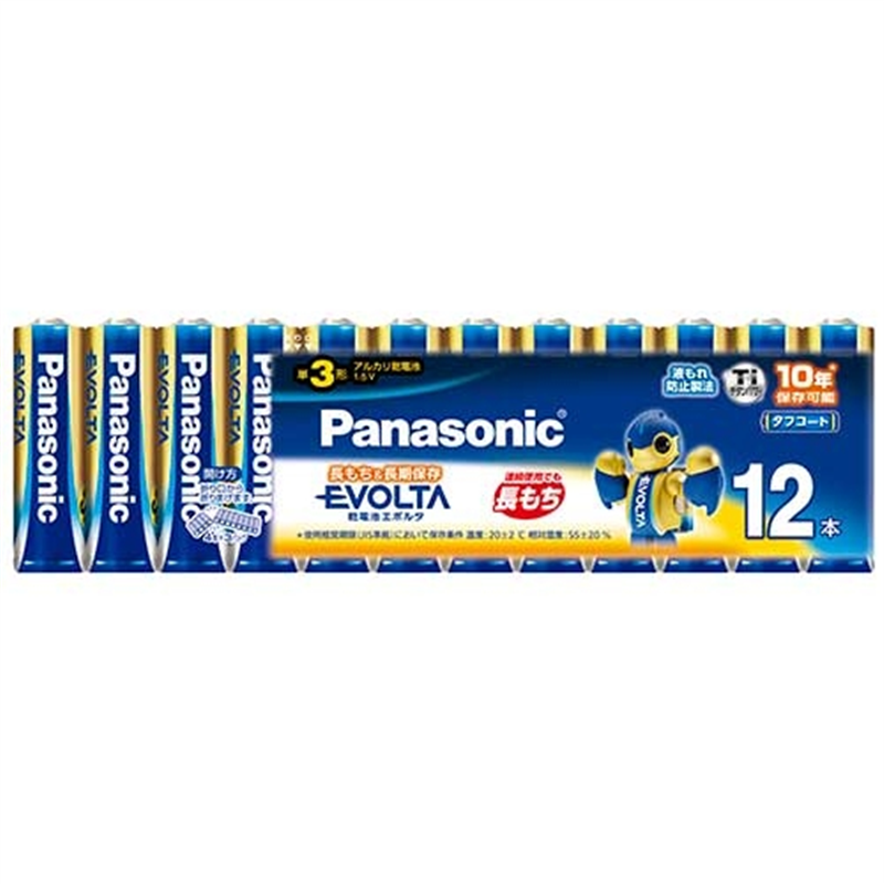 Panasonic エボルタ乾電池 単3 12本 LR6EJ/12SW  1個（ご注文単位1個）【直送品】