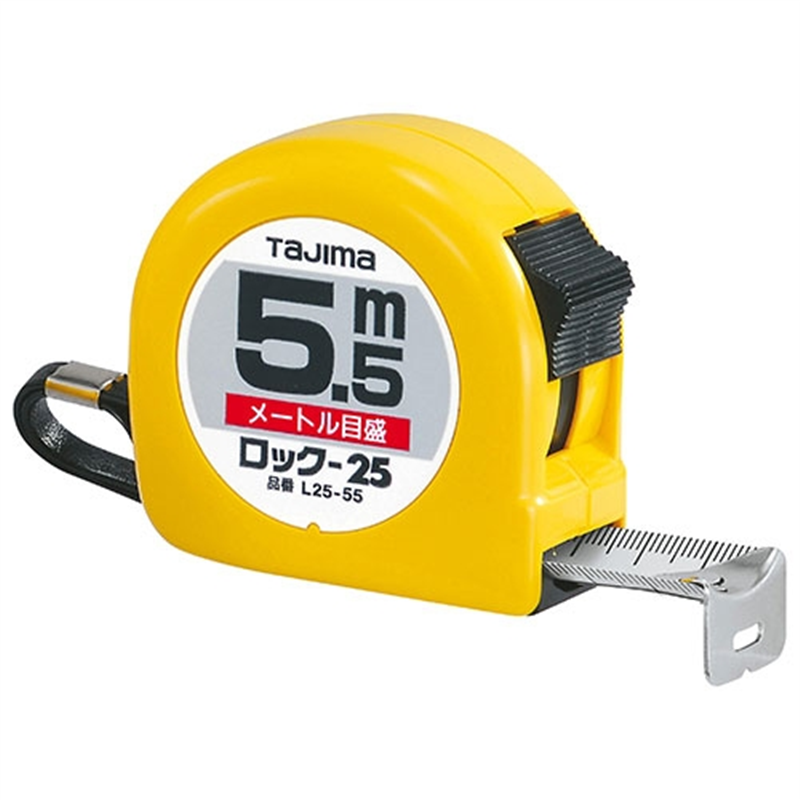 TJMデザイン ロック式巻尺 25mm×5.5m L25-55BL  1個（ご注文単位1個）【直送品】