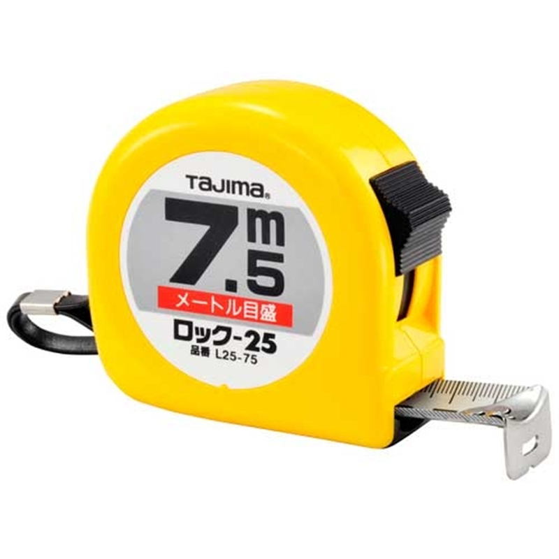 TJMデザイン ロック式巻尺 25mm×7.5m L25-75BL  1個（ご注文単位1個）【直送品】