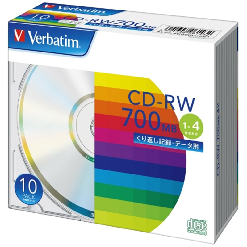 Verbatim Japan CD?RW <700MB> SW80QU10V1 10枚 1個(ご注文単位1個)【直送品】