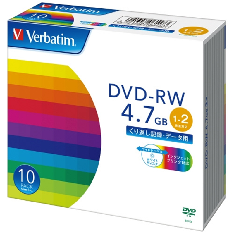 Verbatim Japan DVD?RW <4.7GB> DHW47NP10V1 10枚 1個(ご注文単位1個)【直送品】